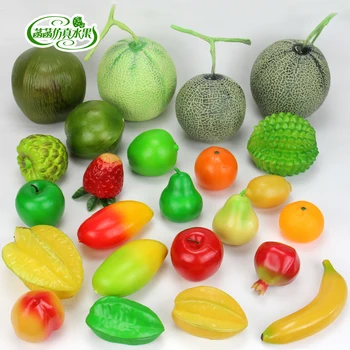 

Decoration Crafts artificial big fruits Plastic simulation Strawberry apple durian fruit mixture model Cabinet Props Set