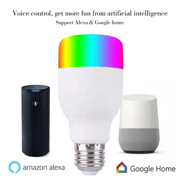 

7W RGB B22/E27/B26 600 lm Wireless WiFi Remote Control Smart Bulb Work For Alexa Google Home High Brightness Bombilla