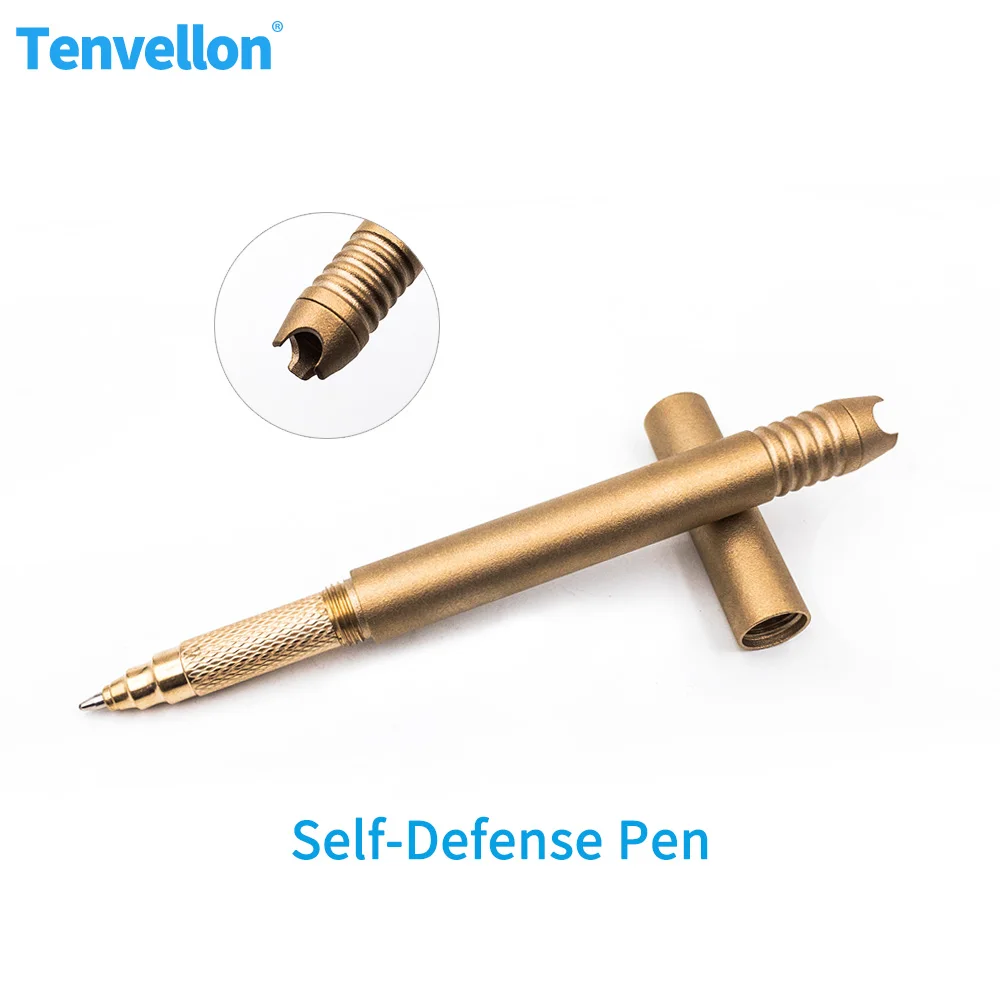 

Self Defense Supplies Tactical Pen Simple Package Tungsten Steel Security Protection Personal Defense Tool Defence EDC Gold