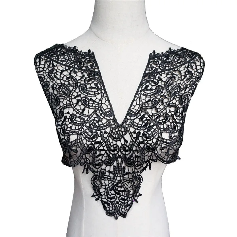 Ажурные кружевные вставки с треугольным вырезом и вышивкой 42 см | Дом сад