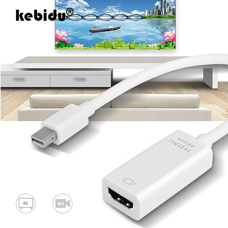 

4K x 2K Mini DP to HDMI Digital Cables Audio Video cable Mini DisplayPort To HDMI Cable Adapter Converter For Macbook Pro Air