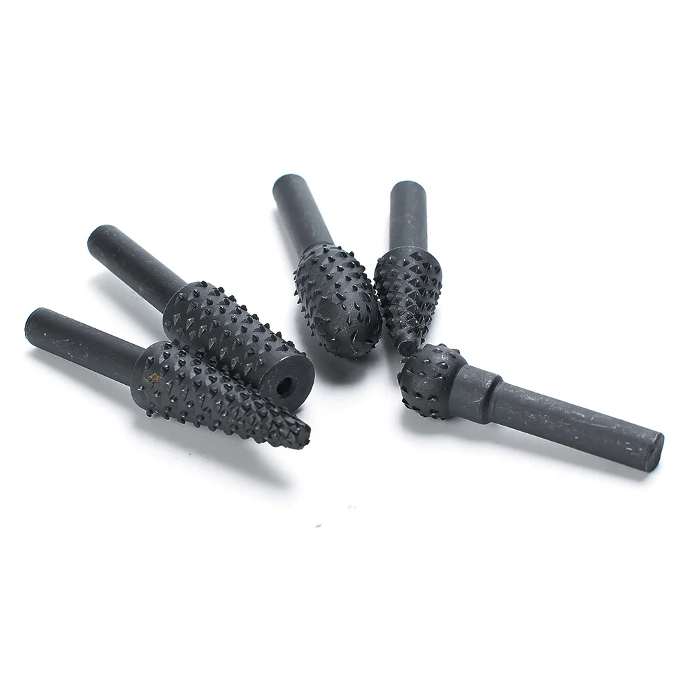 New 5pcs Black Steel Rotary Burr Set 1/4'' 6mm Shank Wood Rasp Drill Bits ak8 New 5pcs Black Steel Rotary Burr Set 1/4'' 6mm Shank Wood Rasp Drill Bits ak8