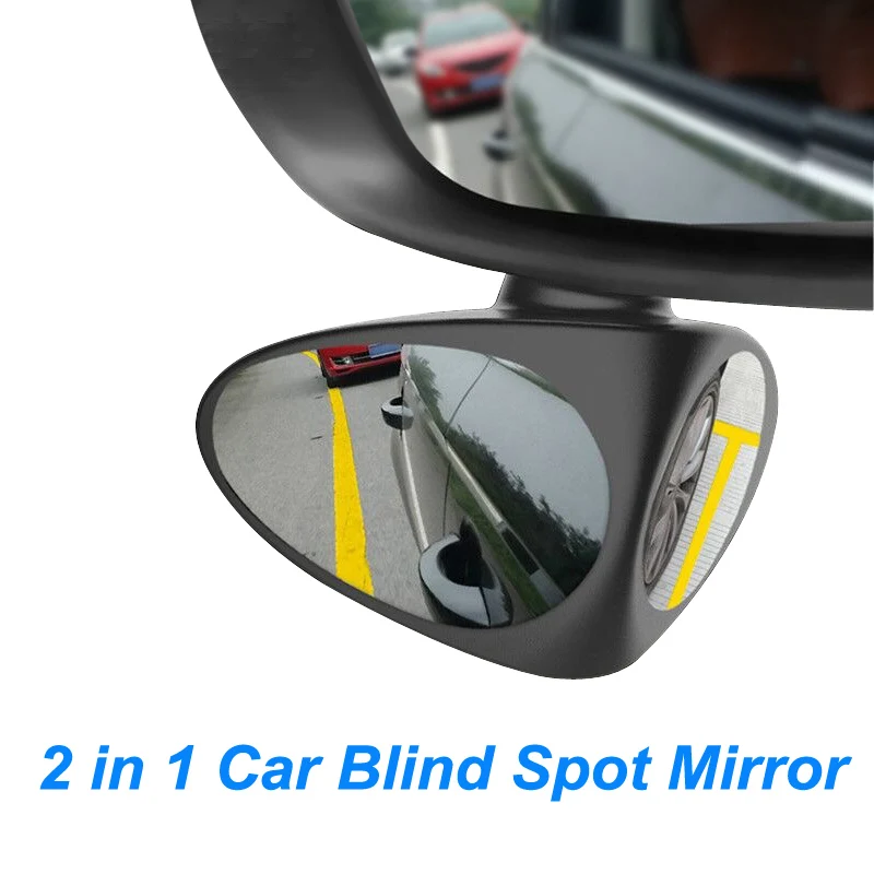 

Langda Car Dual Vision Rear View Mirror 360 Rotation Car Blind Spot Mirror Front Rear Wheel Full View Wide Angle car Mirror