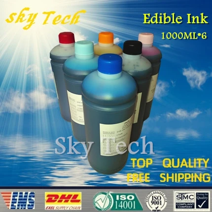 1000ML*6 Edible ink suit for Epson & Canon printer , K C M Y LC LM . Food Ink cake ink . 1000ML*6 Edible ink suit for Epson & Canon printer , K C M Y LC LM . Food Ink cake ink .