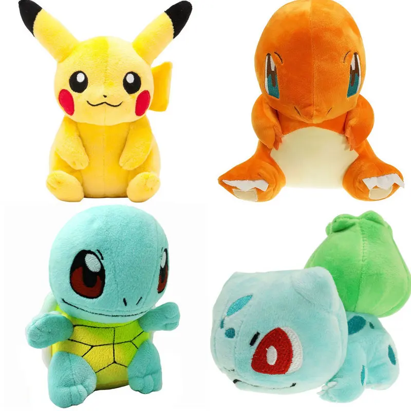 20 см Пикачу Бульбазавр Squirtle Charmander Аниме Мягкие игрушки-подушки Кукла Детская Детский наряд для дня Рождения детский день подарки