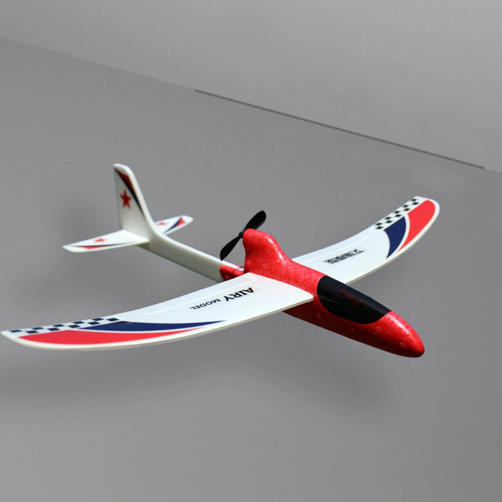 Модель Забавный планер Электрический обтекаемый DIY игрушка конденсатор дети RC самолет подарок Обучающие пены ручные метания