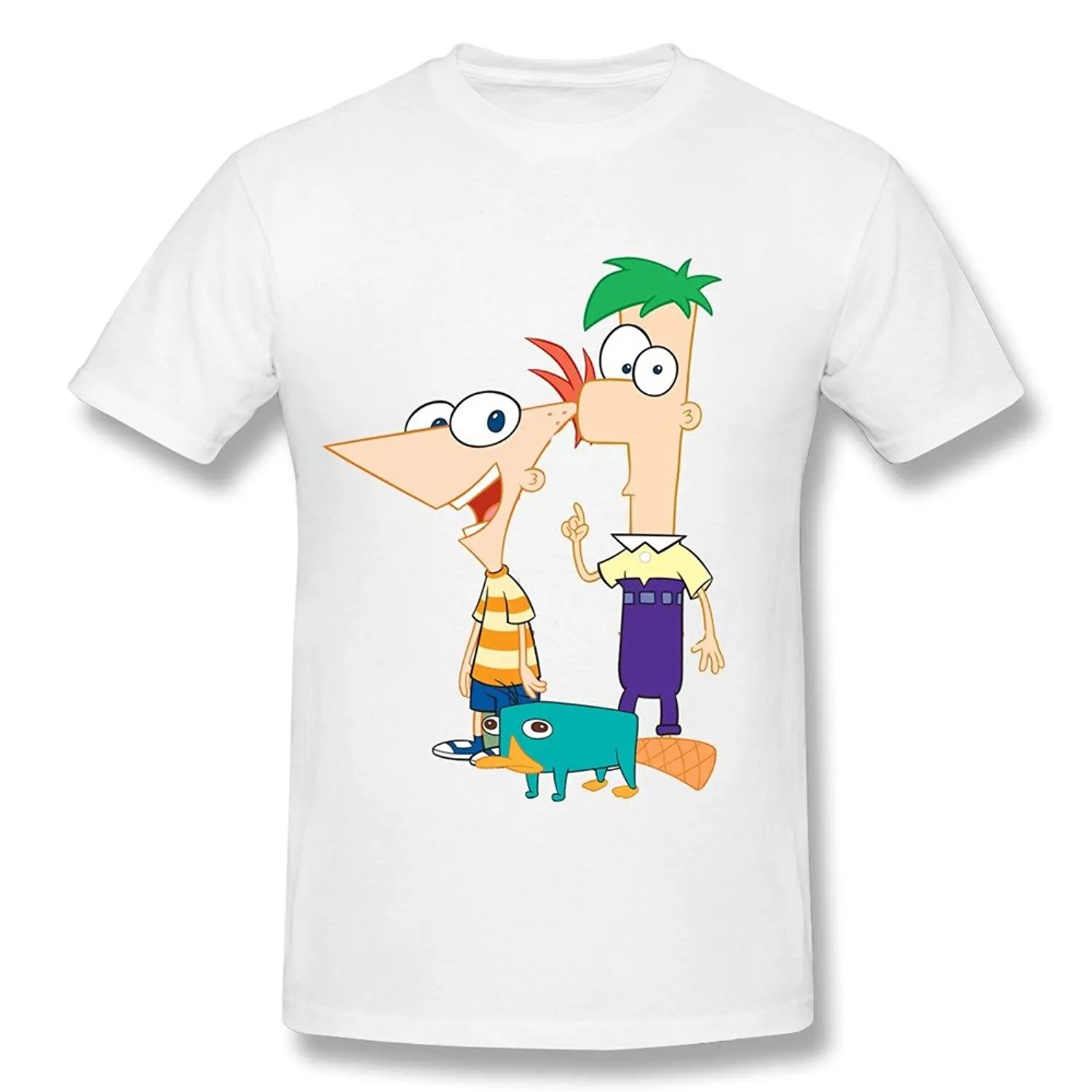 Summer Cotton T Shirt Fashion Phineas And Ferb Tshirts For Men Short Sleeve Short O Neck