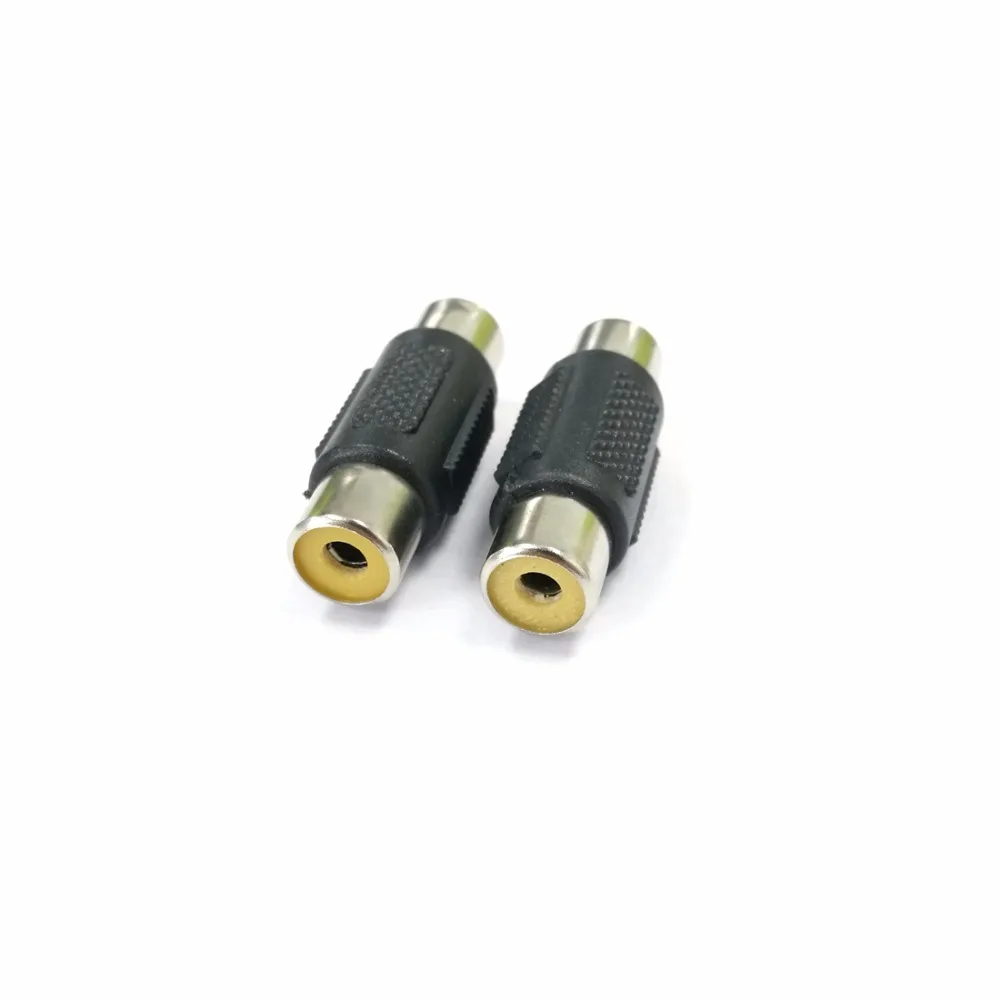 10PCS New RCA Female to Female Jack Lotus Adapter AV Audio Vedio  Coupler Joiner Barrel straight