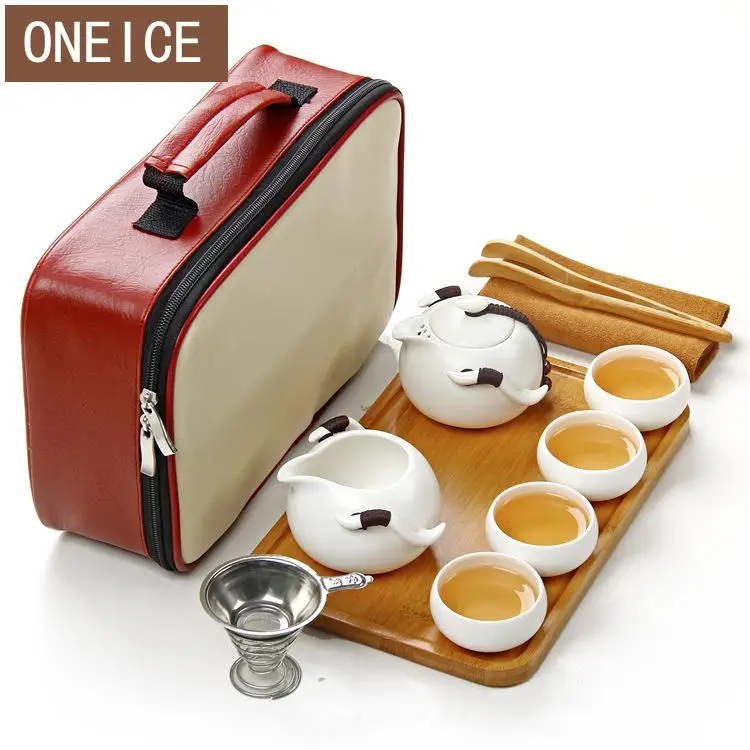 

11pcs,12 pcs Tea Tray Travel Bag The Ding Kiln Tea Sets Portable Travel Tea Set,quick Cup,teapot Kettle,gaiwan.kung Fu Tea Set