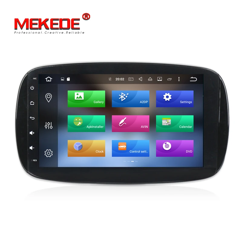 Discount MEKEDE Picture in picture function Octa core Android 8.0 Car tape recorder GPS DVD Player For Mercedes Benz SMART 2015 2016 2