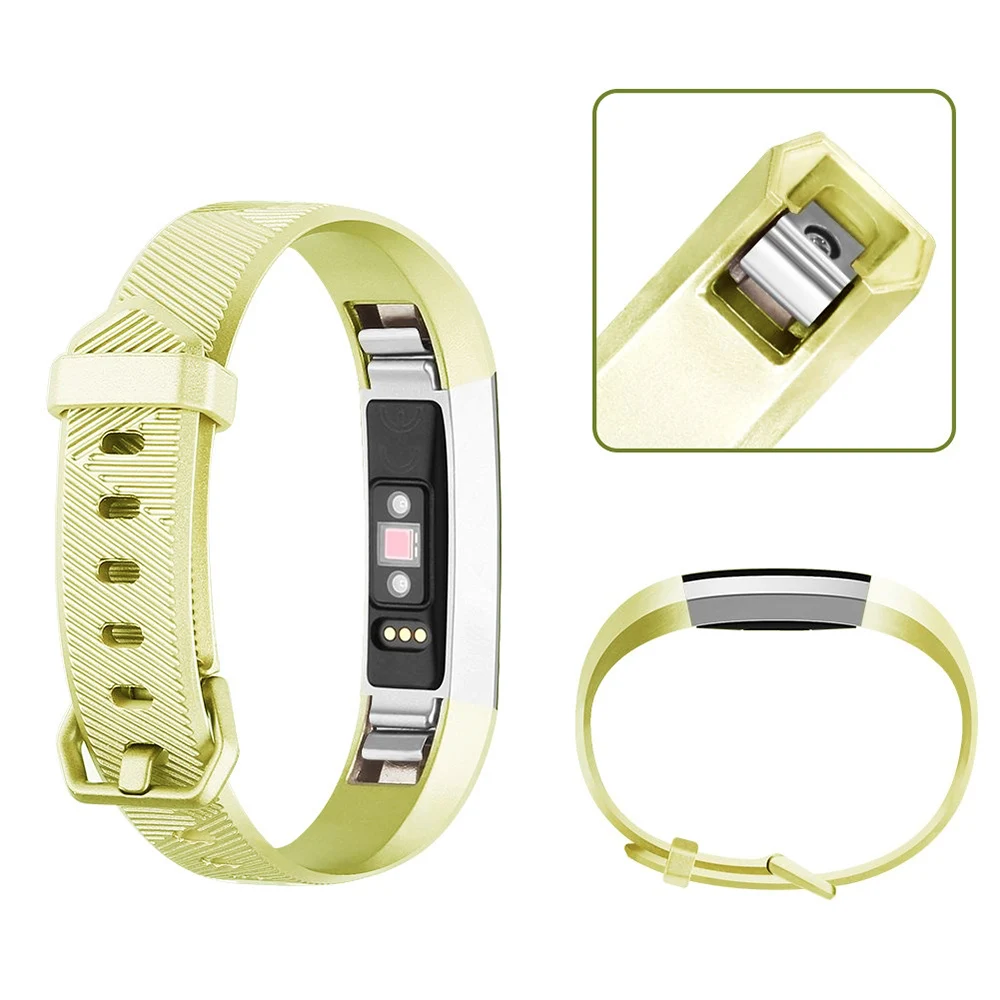 Honecumi Gold Wrist Band For Fitbit Alta Soft TPU Waterproof Sport Band Replacement Bracelet For Fitbit Alta HR  Alta Accessory (2)
