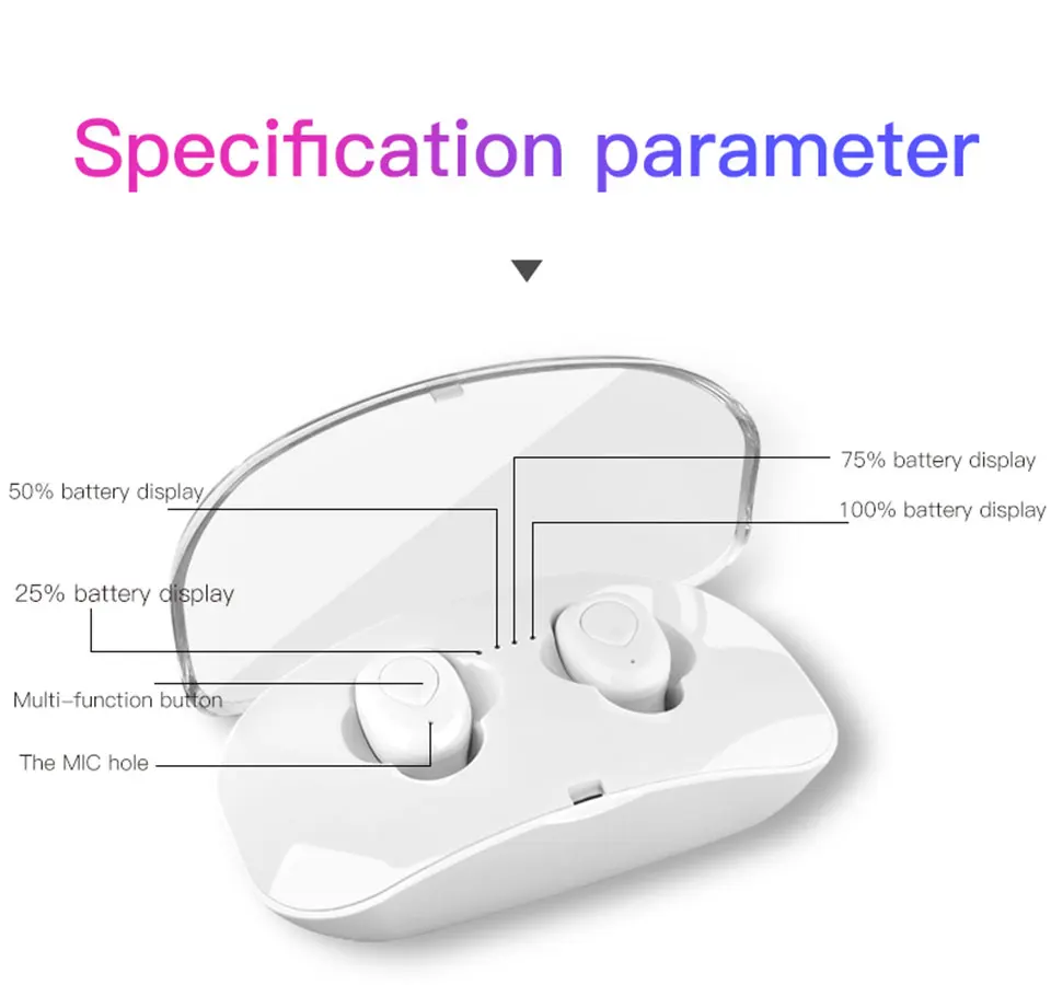 TIANENHUI TWS XI8S Bluetooth наушники 5,0+ EDR Мини наушники Беспроводная гарнитура спортивные наушники 500 мАч чехол с зарядным устройством и микрофоном