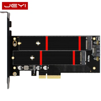 

SK7-Plus Riser card expansion card M.2 NVMe SSD NGFF TO PCI-E X4 3.0 adapter M Key B KEY PCI Express3.0 12V+3.3V SATA heat sink