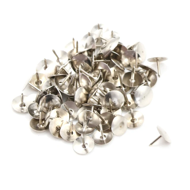 80pcs thumb tacks silver tone corkboard photo push pins in pin from silver push pins