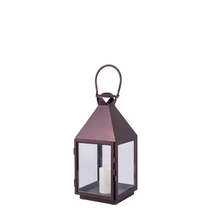 Европейский стиль кованого железа ретро садовый держатель свечей ветрозащитный стеклянный lanternssoft декоративный светильник украшения - Цвет: 23x24x65cm