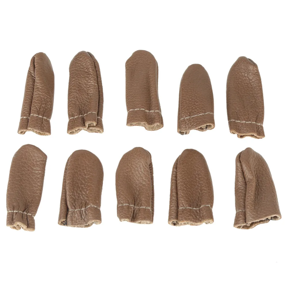 

5 Pairs Needle Felting Leather Finger Protector DIY Sewing Tool Handmade Needlework Thimble Cover Finger Protectors