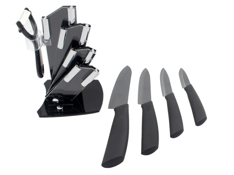 Высококачественный черный кухонный Фрукты Мясо нож для овощей Керамический нож набор " 4" " 6" дюймов с нож для чистки отдыха кухонные инструменты