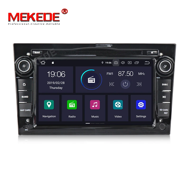 Top MEKEDE IPS DSP 2 Din Car Radio Android 9.0 Car DVD Player For Opel Corsa Vectra C D Meriva Vivaro Tigra Radio GPS Navi 16G map 1