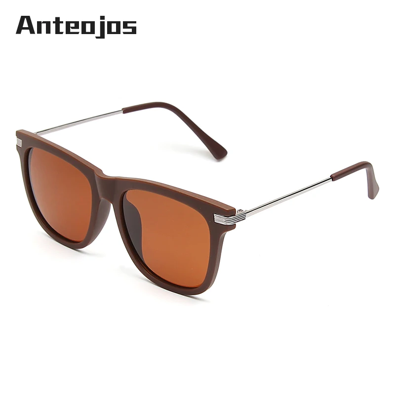 

ANTEOJOS 2019 Men's Sunglasses Luxury Brand Design Polarized Brown Lens Square Slim Temple Tr90 Man Women Sunglasses Lentes Sol