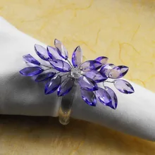 Фиолетовый кольцо-цветок для салфетки, держатель для салфеток оптом
