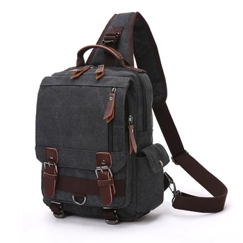 

Canvas Sling bag for Men Trip Retro Tactical Military Messenger Chest Bag Canvas Crossbody Bag Male Travel Bagpack Pack Bag