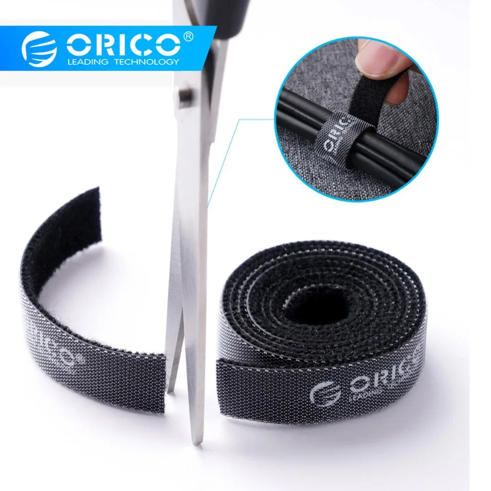 

ORICO USB Cable Wire Holder Organizer Mouse Cable Winder Nylon Cable Ties Label Ribbon Wire Management For iPhone Samsung