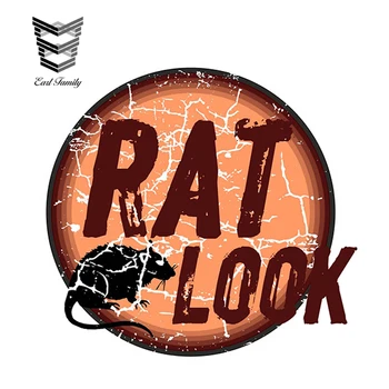 

EARLFAMILY 11cm x 10cm Distressed Aged RAT LOOK Circular Design For Car Truck SUV Window Bumper Vinyl Car Sticker Decal