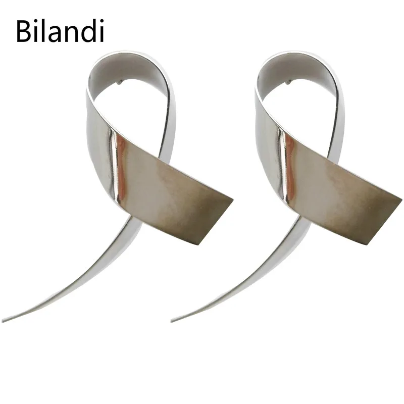 

European And American Irregular Metal Earrings Personality Fashion Long Eardrop Jewelry