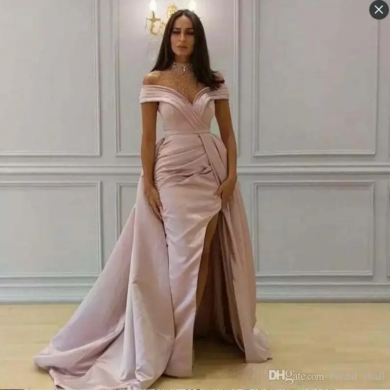 evening gown with overskirt