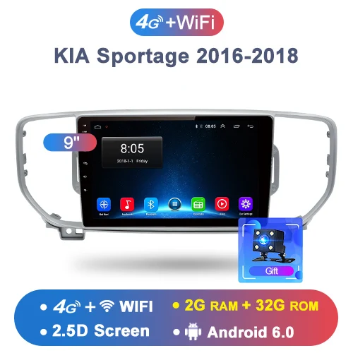 AWESAFE for KIA Sportage 4 KX5 Car Radio Multimedia video player GPS No 2din 2 din Android 8.1 2G+32G - Цвет: 2-32GB 4G-WIFI