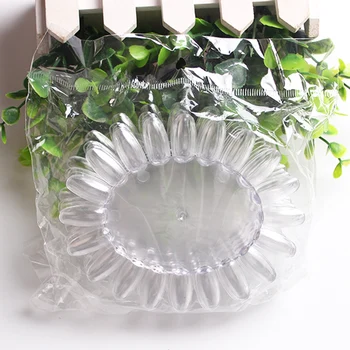 

10Pcs/Bag White Transparent False Nail Tips Palette Art Display Chart Practice 20 Round Wheel Arcylic Polish Board Design Tools