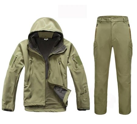 Outdoors Gear Militaire Tactische Jas + Broek TAD Mannen Waterdicht Winddicht Jas Sets Jacht Camouflage Leger Kleding Zwart Camo Outdoors Gear Militaire Tactische Jas + Broek TAD Mannen Waterdicht Winddicht Jas Sets Jacht Camouflage Leger Kleding Zwart Camo