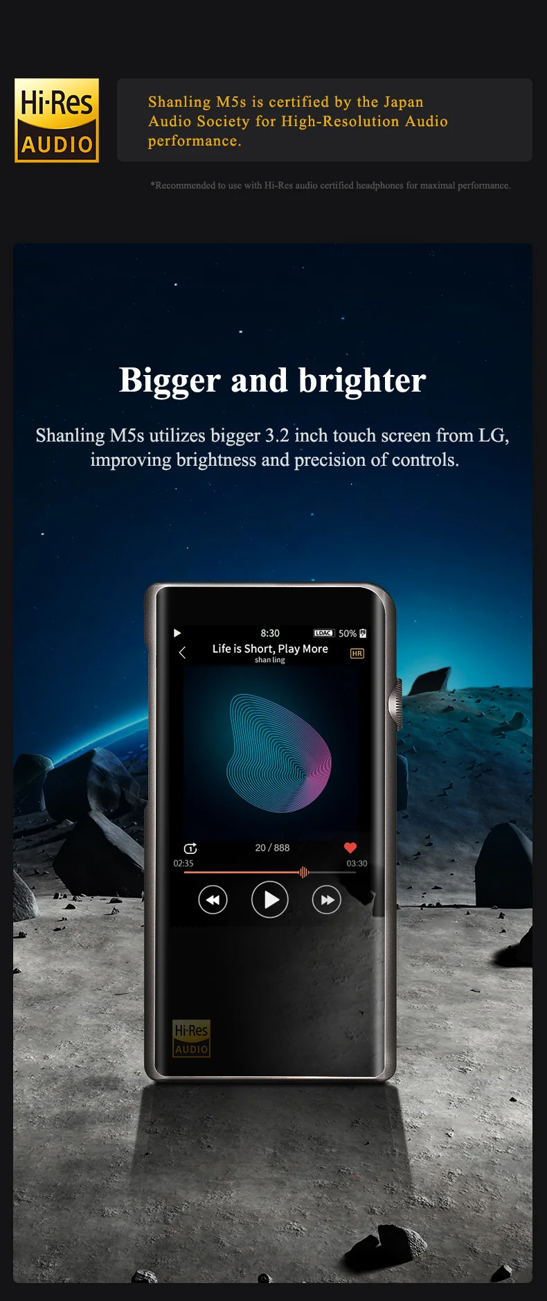 Shanling M5s Bluetooth Портативный Hi-Res музыкальный плеер MP3 2* AK4493EQ 2,5 мм сбалансированный выход Поддержка LDAC/Qualcomm aptX/AAC WiFi
