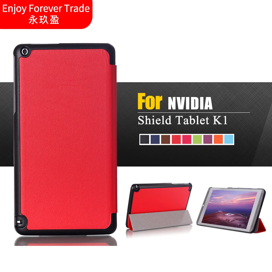 

For NVIDIA Shield Tablet K1 Custer Voltage Slim PU Leather Folding Stand Holster Cover case Free Shipping