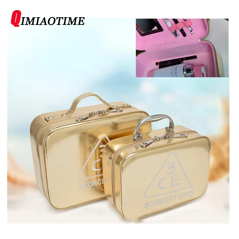 

2018 New Large-capacity Luxury PU Leather Cosmetic Case Cosmetic Finishing Storage Box Makeup Artist Portable Cosmetic Case
