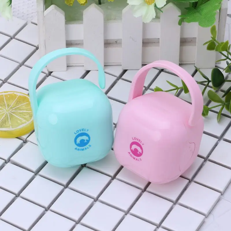 Baby Pacifier Box Storage Case Handle Newborn Soother Container Portable Clean Travel Holder Kids Children Dust Proof