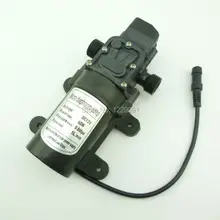 DC 12 volt 60W 5L/min small Automatic pressure switch pump with dc female connector water pump 12v dc plastic dc pump 12v sewerage pump small waste water pump 45 l min