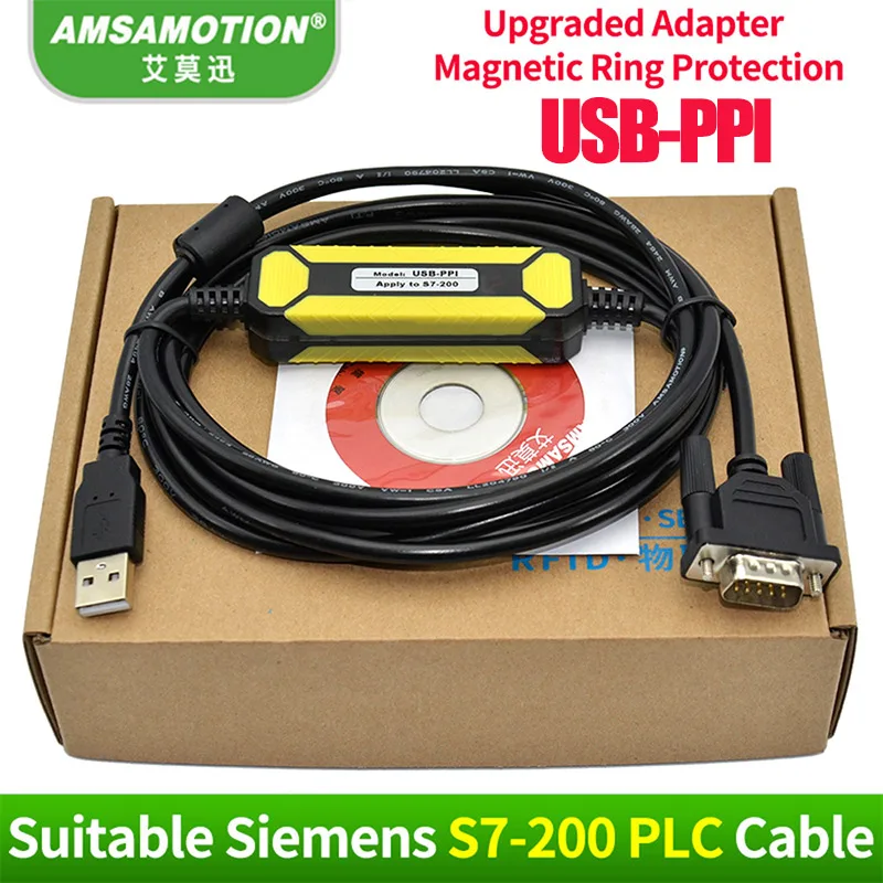 USB-PPI ПЛК кабель для программирования USB к RS485 адаптер для Siemens S7-200 ПЛК USB PPI кабель для загрузки - Цвет: 2017updated Version
