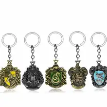 Hogwarts Gryffindor Hufflepuff Slytherin Ravenctaw, школьный логотип, сплав, подвеска,, герб, брелок и брелок, ювелирные изделия из фильма