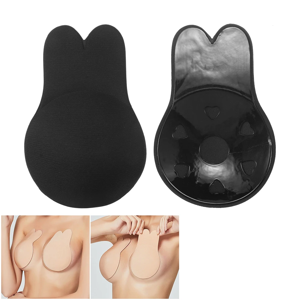 

Strapless Adhesive Bra Self Adhesive Nipple Breast Pasties Cover Reusable Silicone Invisible Lingerie Pad Enhancers Push Up Bra