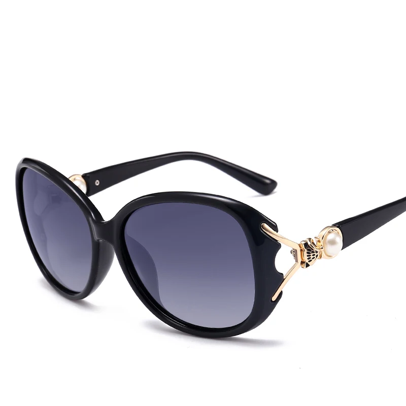 Мода Овальные поляризованных солнцезащитных очков Для женщин Элитный бренд дамы вождения очки Пластик - Цвет линз: C1