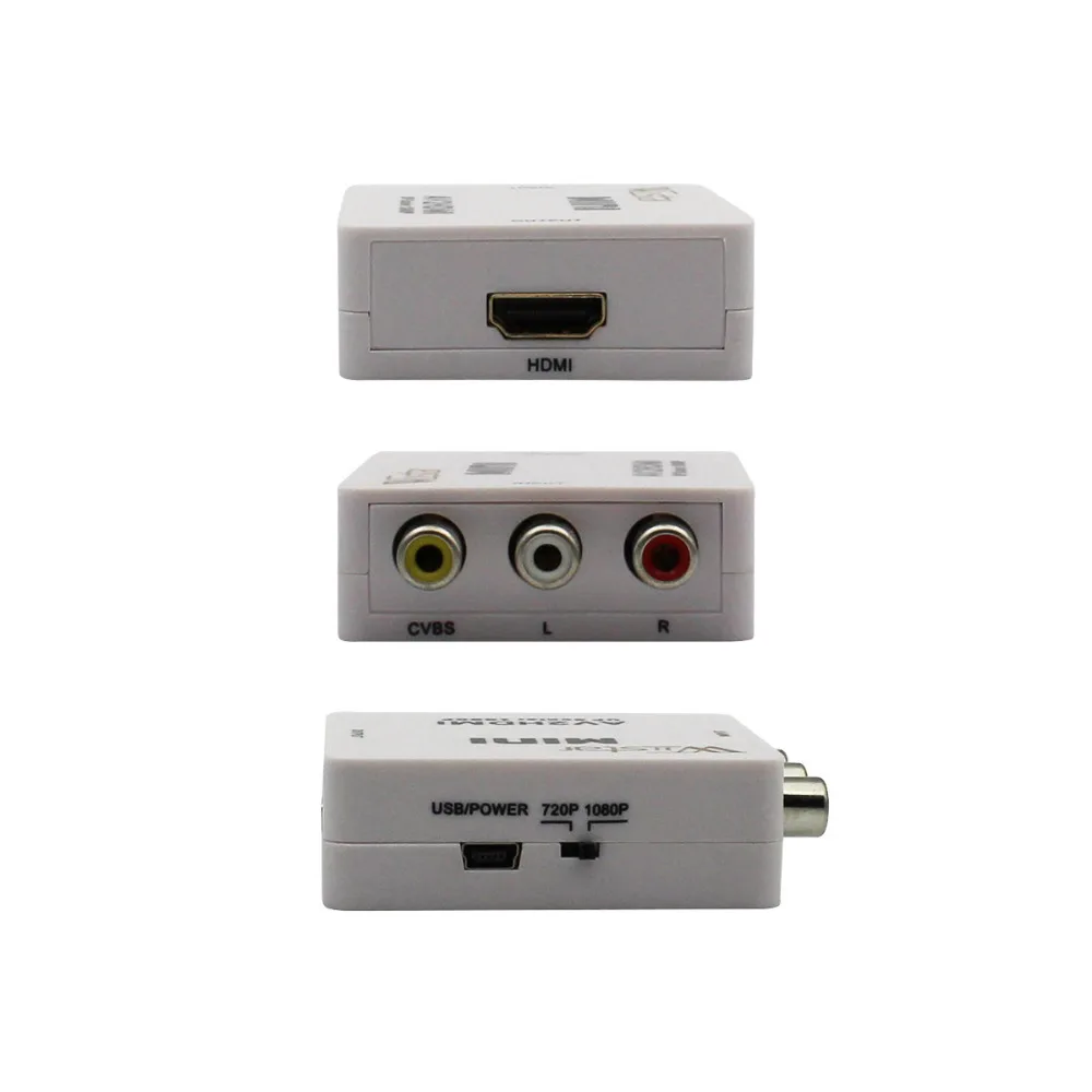 Wiistar Mini AV2HDMI Upscaler 1080P PS 2 DV Adpter AV RCA к HDMI видео конвертер адаптер