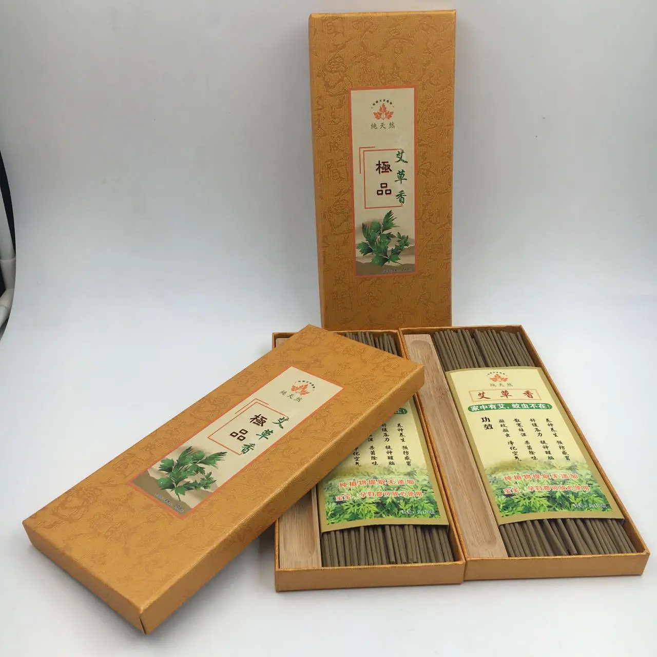120 العصي/صناديق المدخن Mugwort موضوع الفانيليا الطبيعي Mugwort إلى أزال الرائحة الكريهة البعوض الفانيليا و طارد البعوض