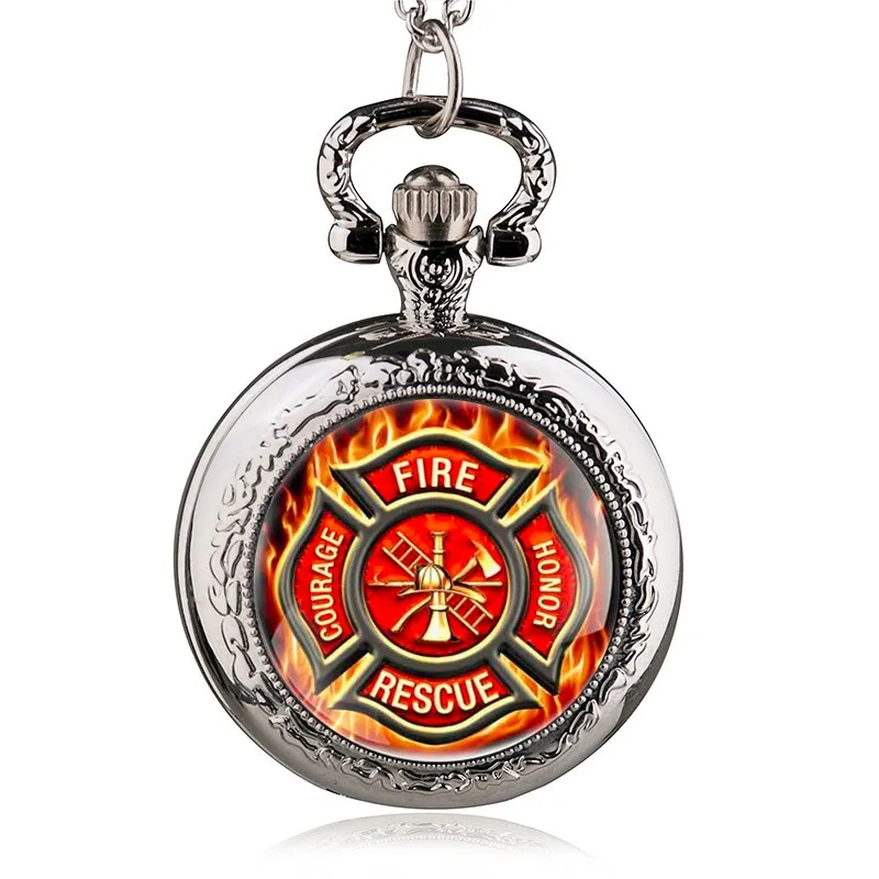 2016 новинка Винтаж бронзовый пожарный управление карманные часы Пожарная служба цепочки и ожерелья Fob часы человек женские подарок