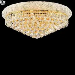 Золото потолочный светильник спальня современной гостиной лампы Хрустальные светильники Европейский дизайн лампы 60 см Ш x 30 см h