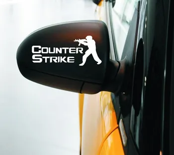 

Counter Striker Car Rear View Mirror Sticker CS Car Body Sticker PVC Sticker Auto Body Sticker Black White