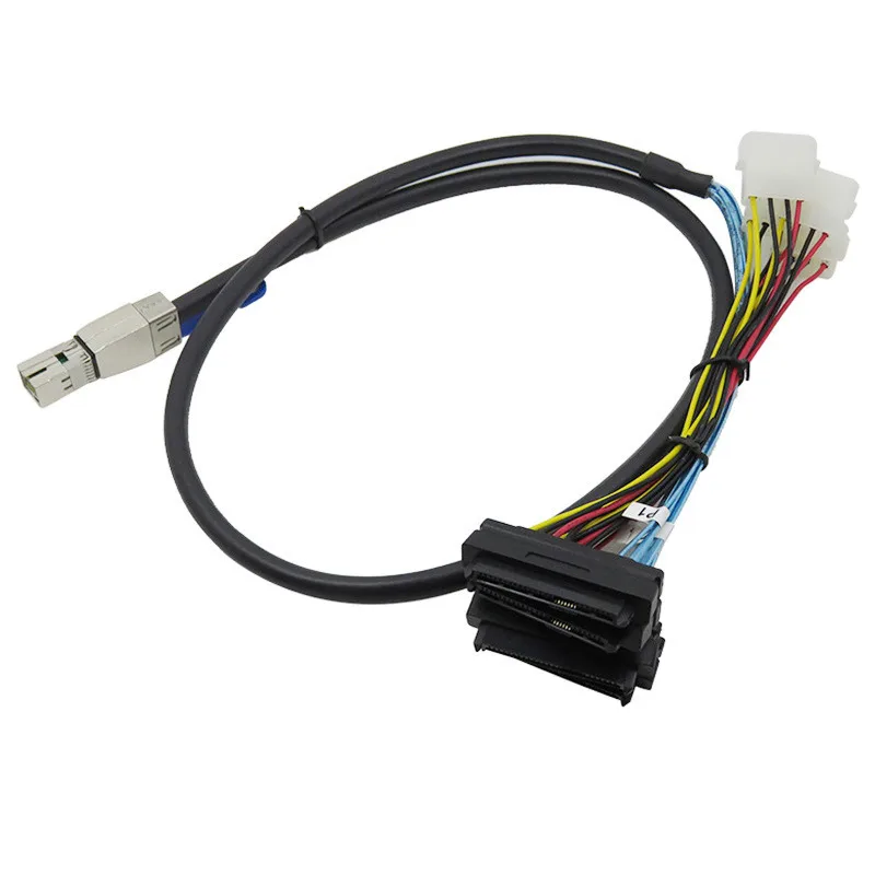 

Mini sas SFF-8644 to 4*SFF-8482 server external data extension cable