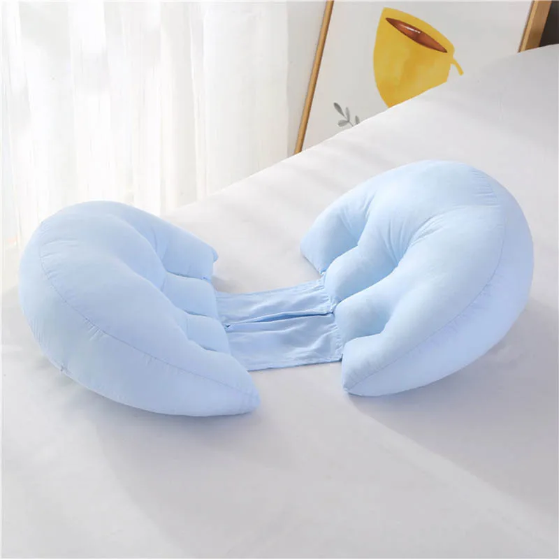 Printed Pregnant Women Pillow Bolster Belly Support Side Sleepers Pillow Pregnancy Pillow Protect Waist Sleep Pillow