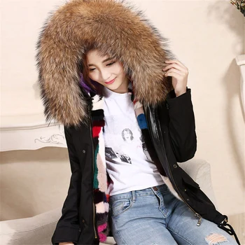 

2018 Winter 100% Real Natural Fur Collar & Womens Scarfs Fashion Coat Sweater Scarves Collar 75cm Luxury Raccoon Fur Neck Cap