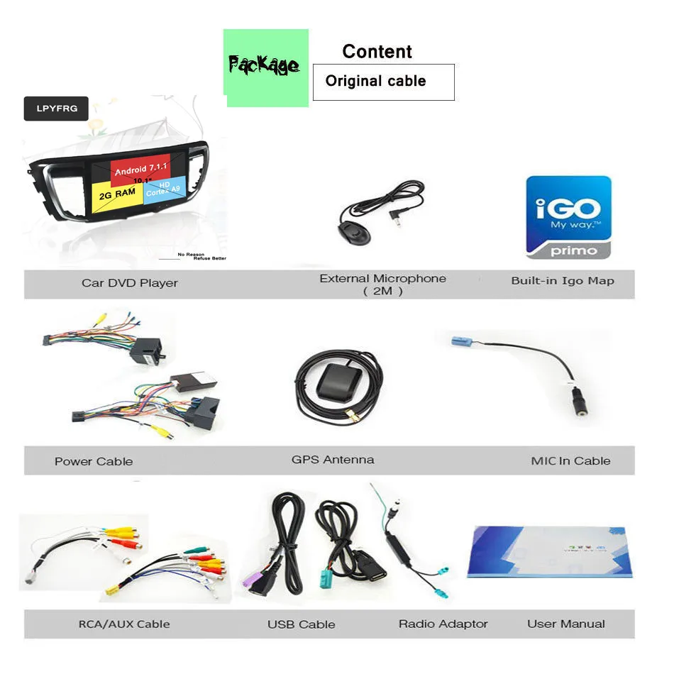 Flash Deal 10.1inch Quad Core 32G ROM Android 7.1 Car Radio GPS for Honda Accord 9 2014-2017 Multimedia Map Navigation System NO DVD Player 15